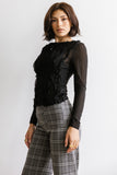 Marie Sheer Top in Black FINAL SALE