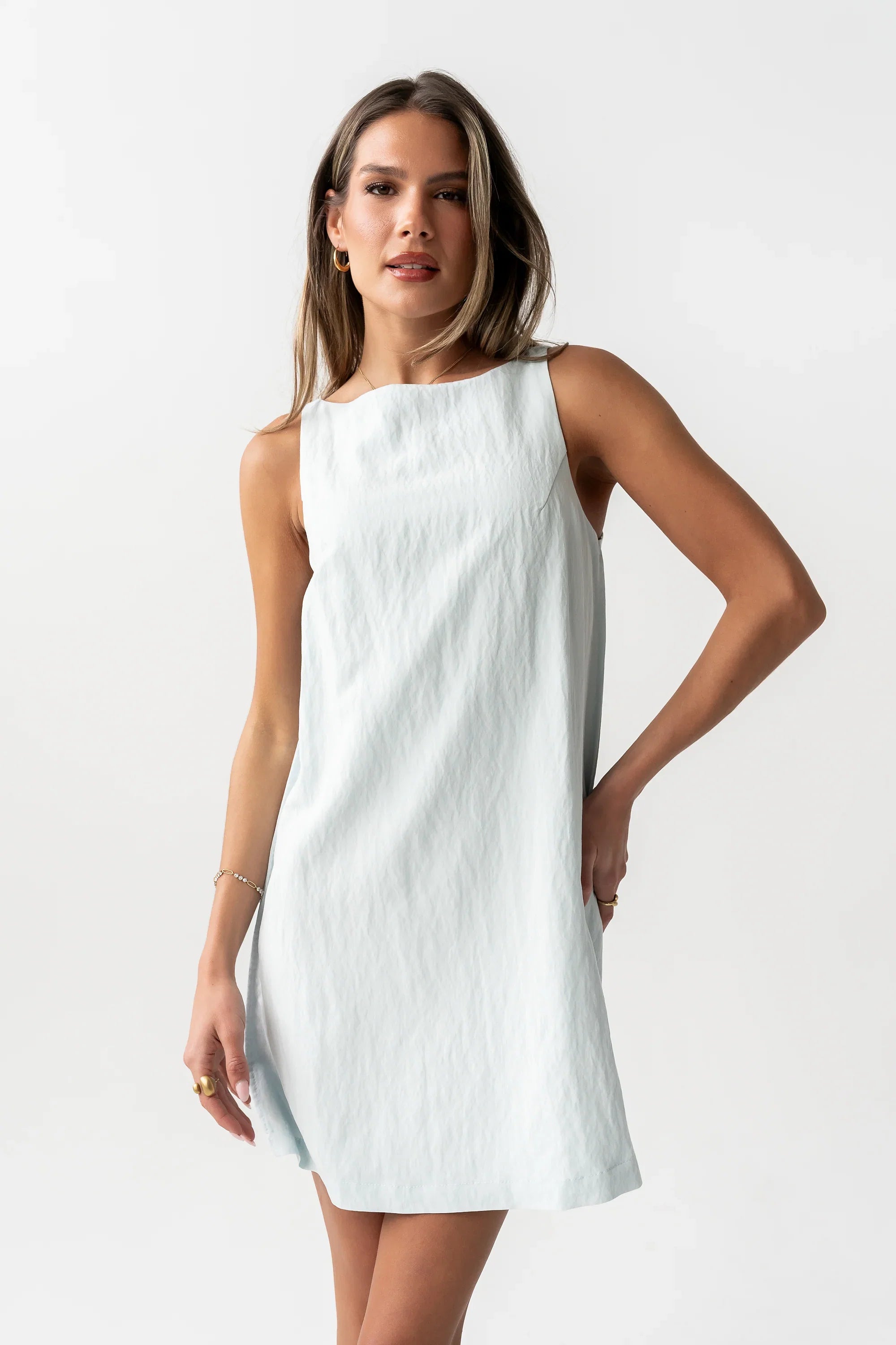 Aria Mini Dress in Blue