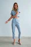 Madie Gingham Pants in Blue
