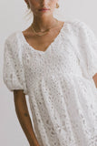 Devon Eyelet Lace Maxi Dress in Ivory FINAL SALE