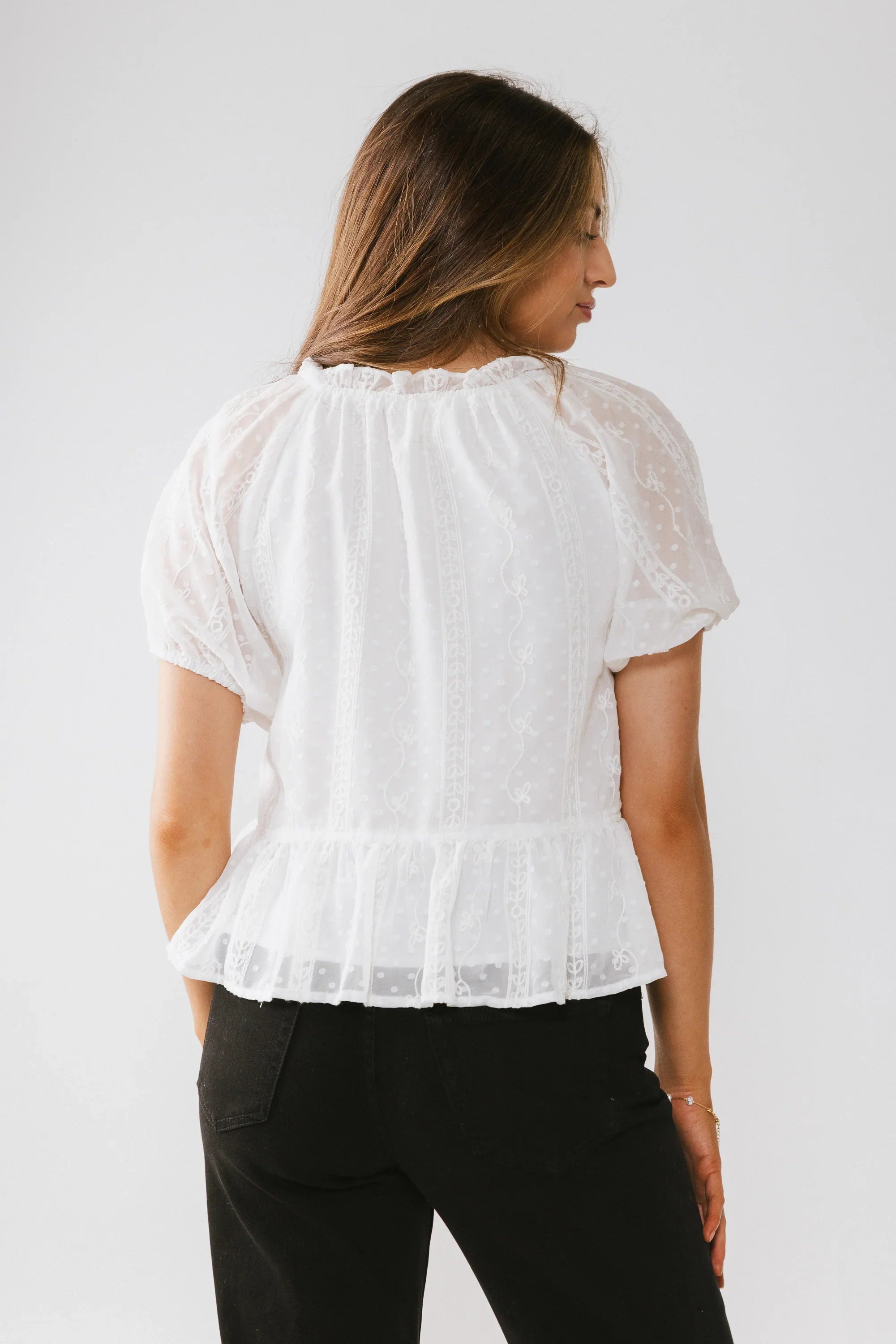 Melina Embroidered Blouse FINAL SALE