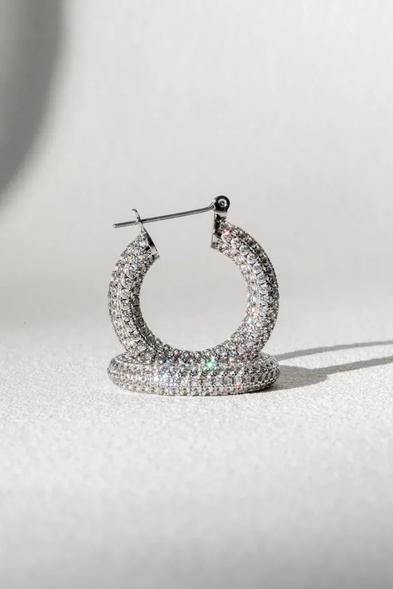 LUV AJ Pave Baby Amalfi Hoops