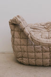 Nora Quilted Tote Bag in Beige