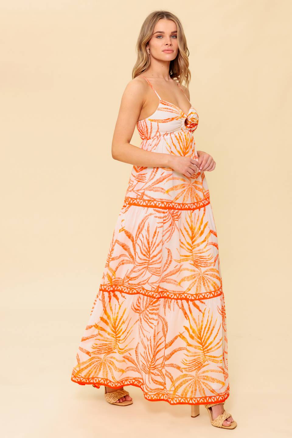 TROPICAL LAGOON O RING MAXI DRESS