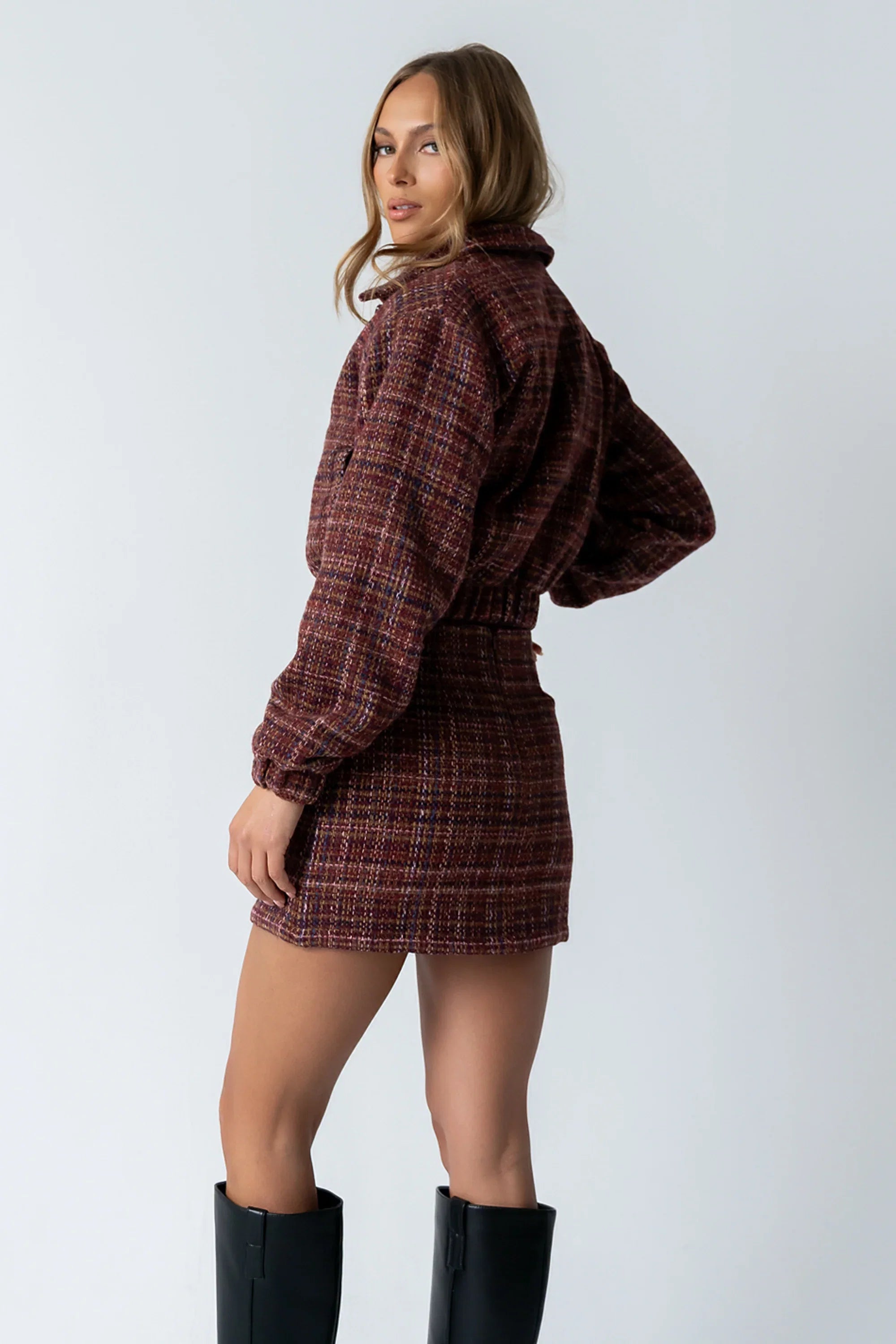 Finley Tweed Jacket in Red