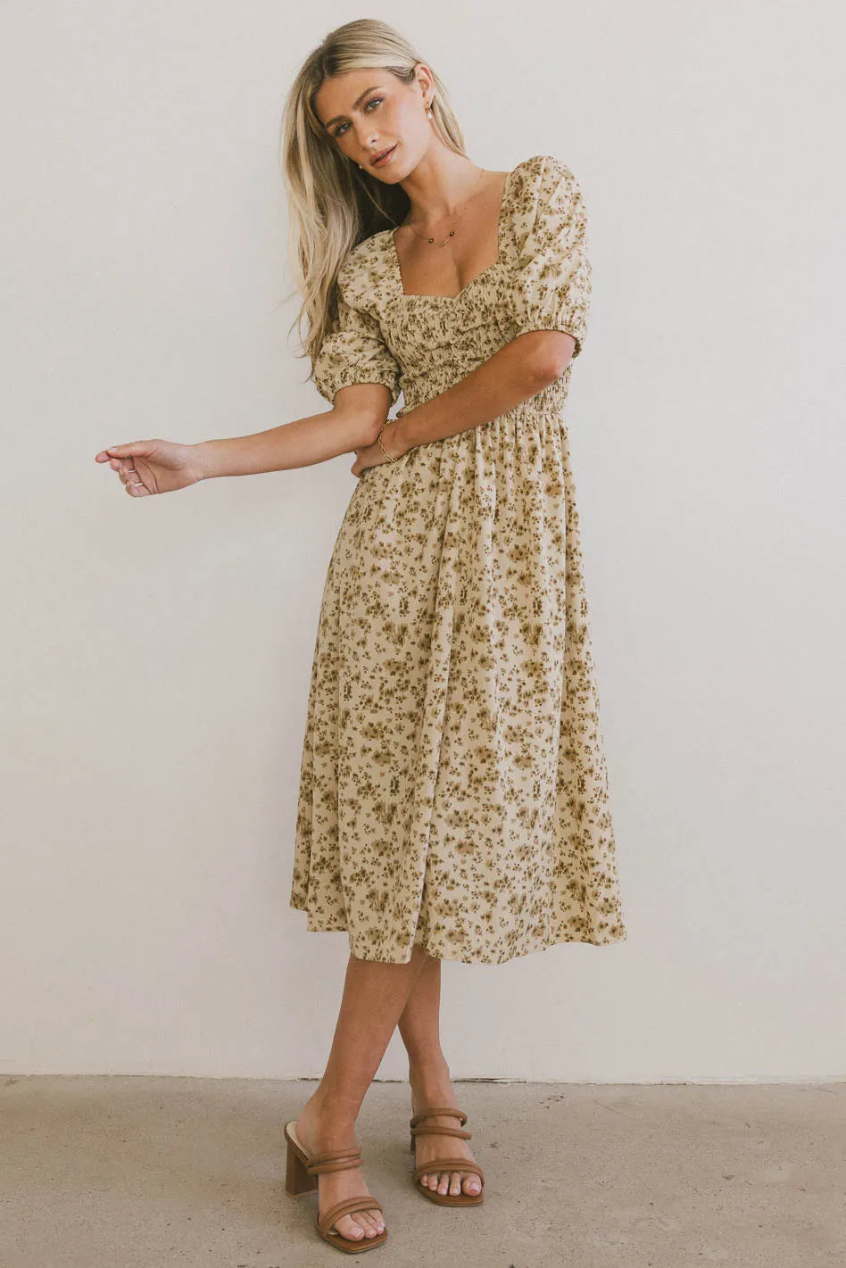 Justine Smocked Midi Dress FINAL SALE