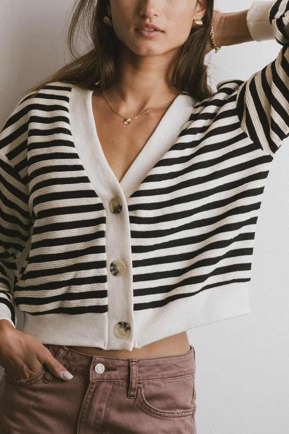Osaia Striped Cardigan FINAL SALE