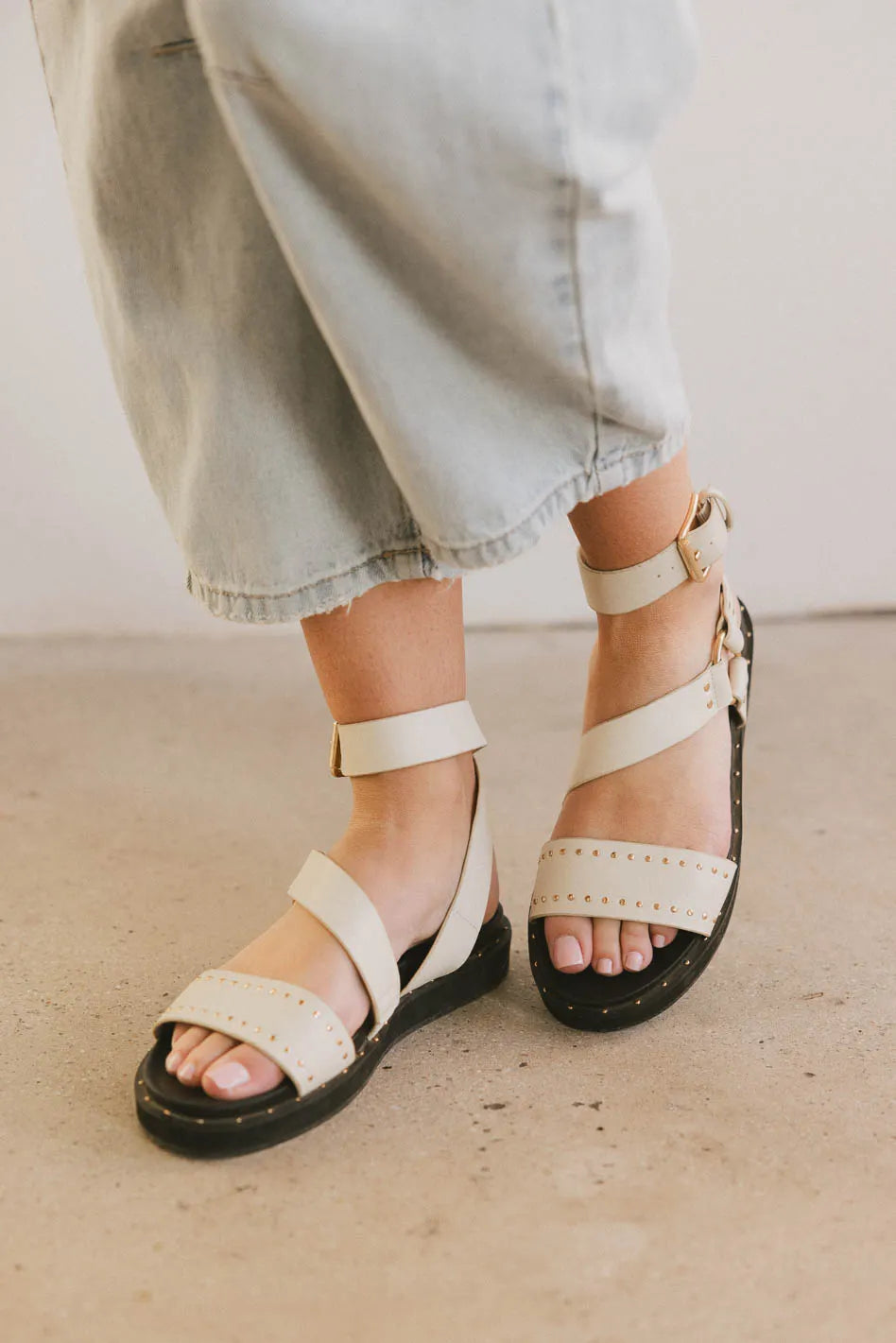 Cameron Sandals in Cream FINAL SALE