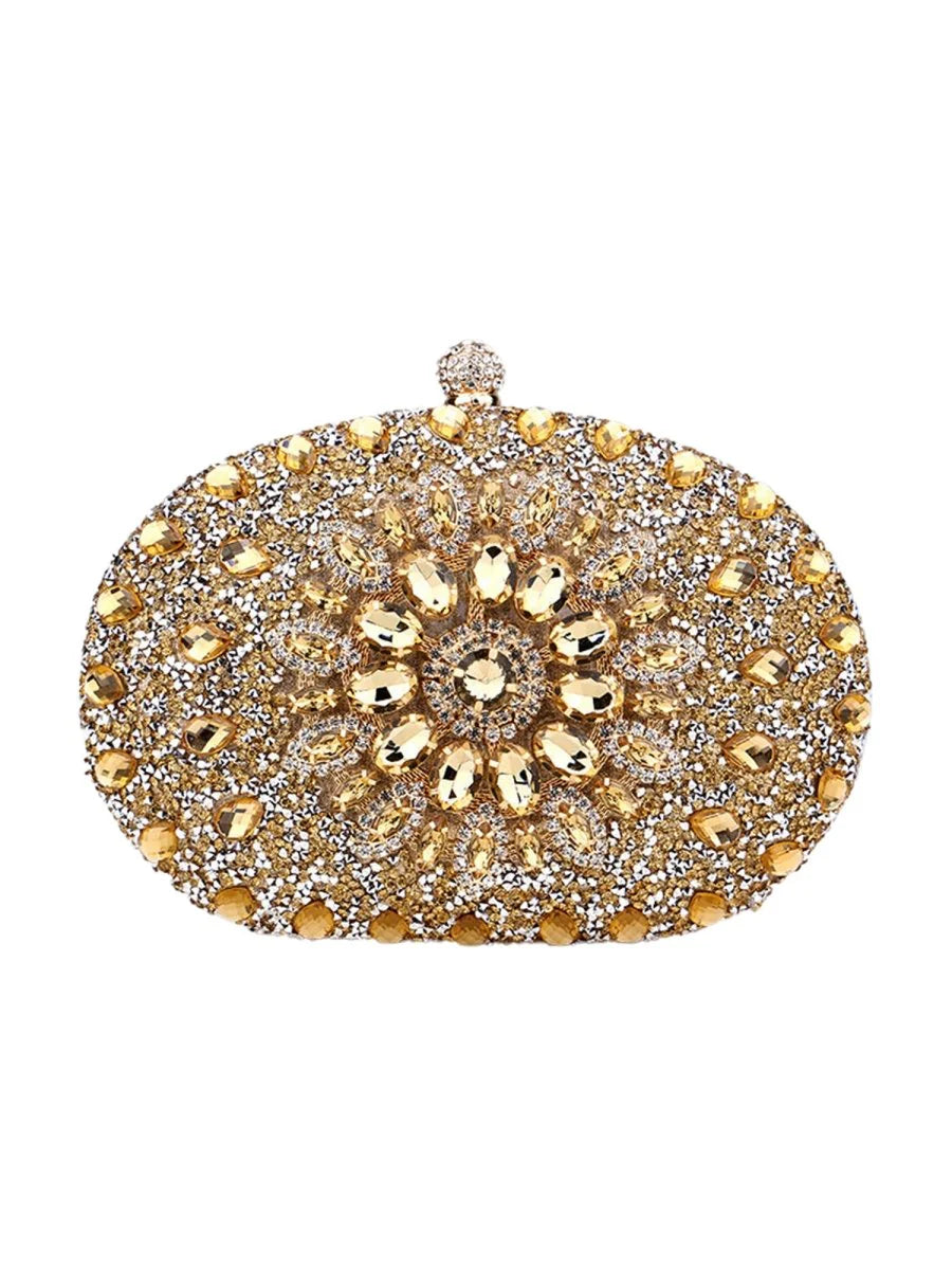 Womens All Over Crystals Sparkly Evening Clutch Bags