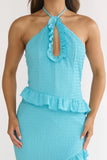 NADIA HALTER MAXI DRESS OCEAN BLUE