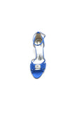 Satin Pointed Toe Hollow Out Stiletto Heels With Rhinestone
