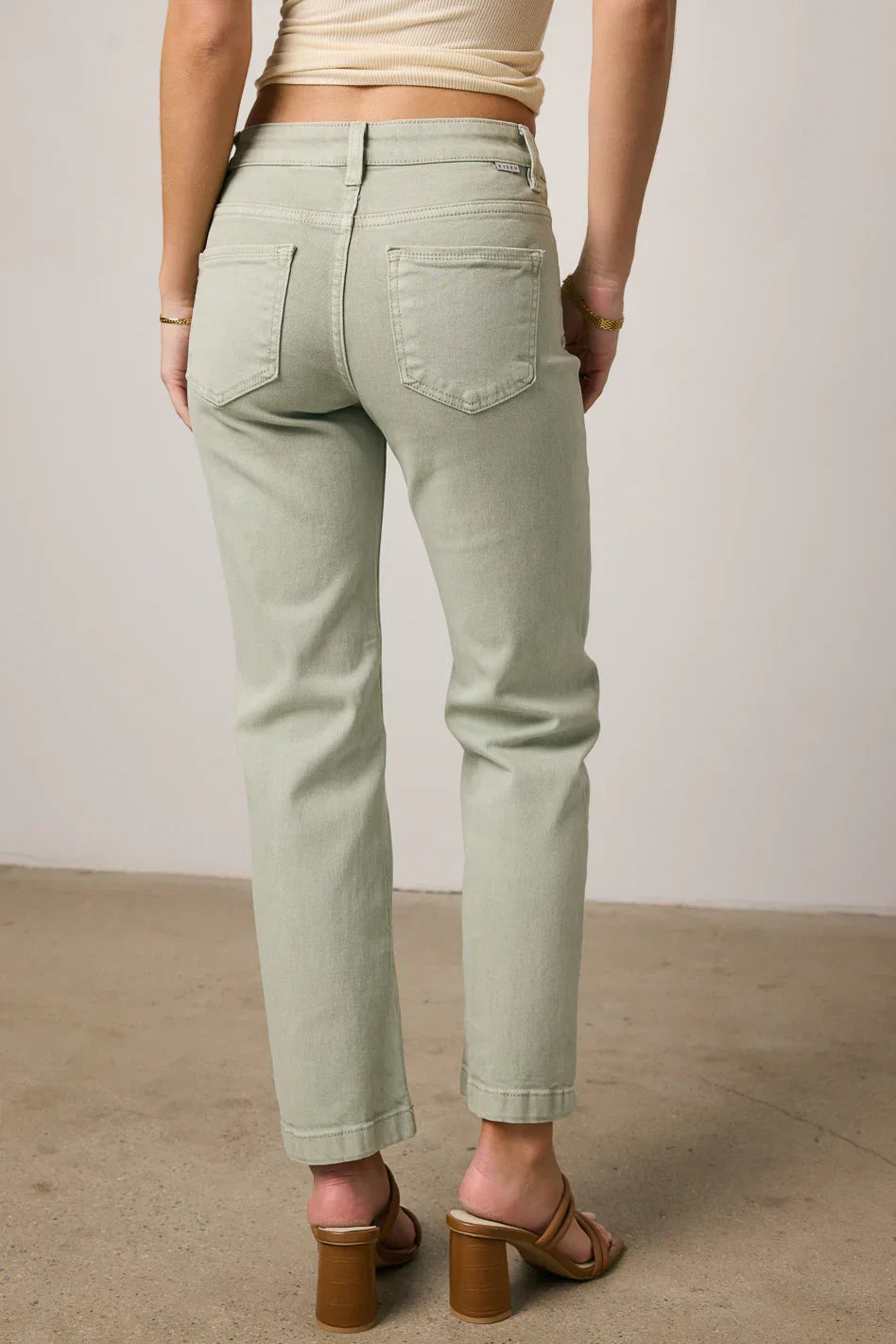 Nyla Straight Leg Jeans in Sage FINAL SALE