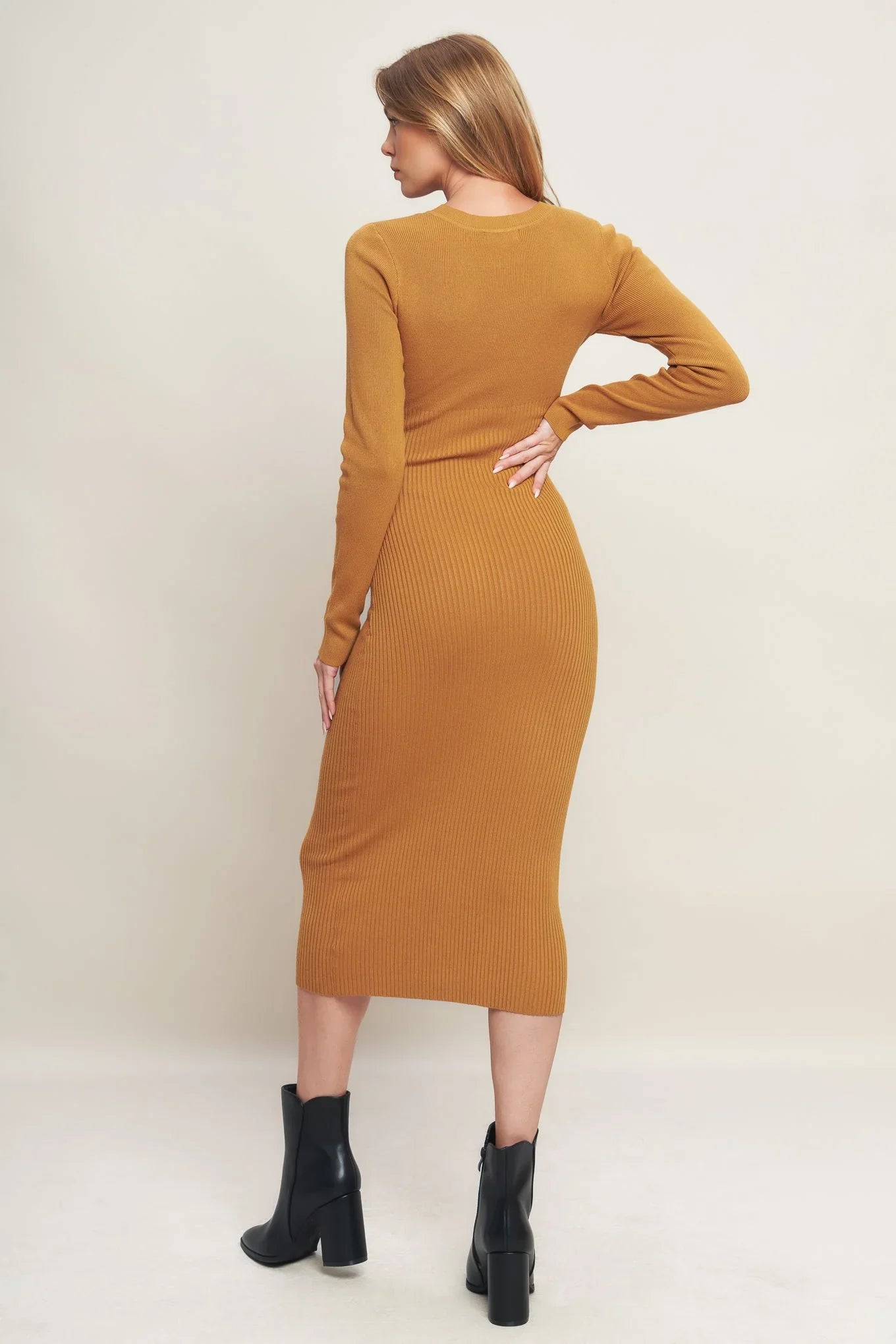 BE WITH YOU SWEATER MIDI DRESS FINAL SALE