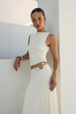 Solana Boat Neck Crop Top
