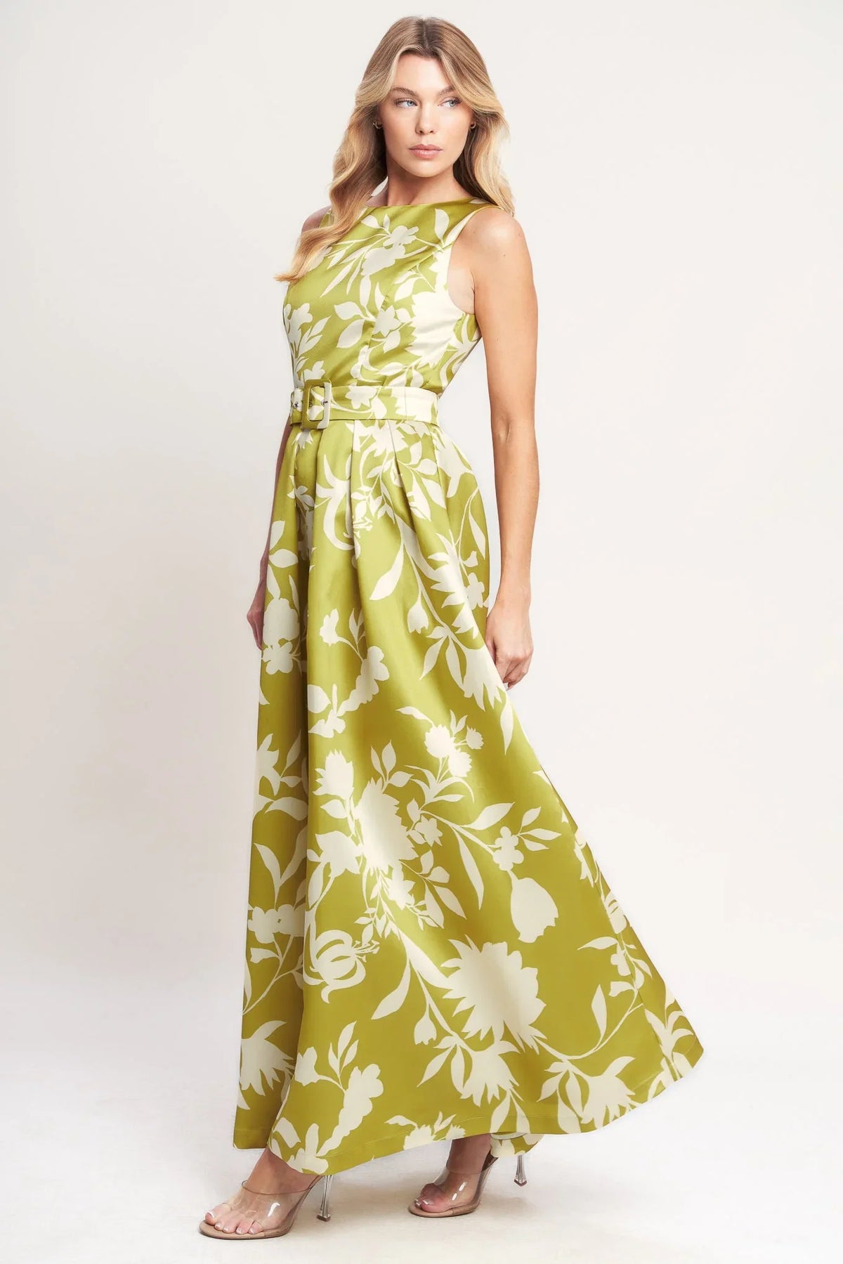 LIME FLORAL MAXI DRESS FINAL SALE