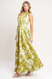 LIME FLORAL MAXI DRESS FINAL SALE
