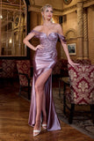 MAGDA GOWN SEMI STRETCH SATIN DRESS