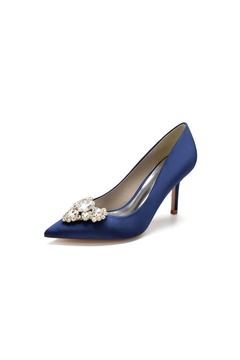 Cocktail Pointed Toe Crystal Heels
