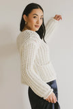 Janelle Knit Cardigan in Cream FINAL SALE