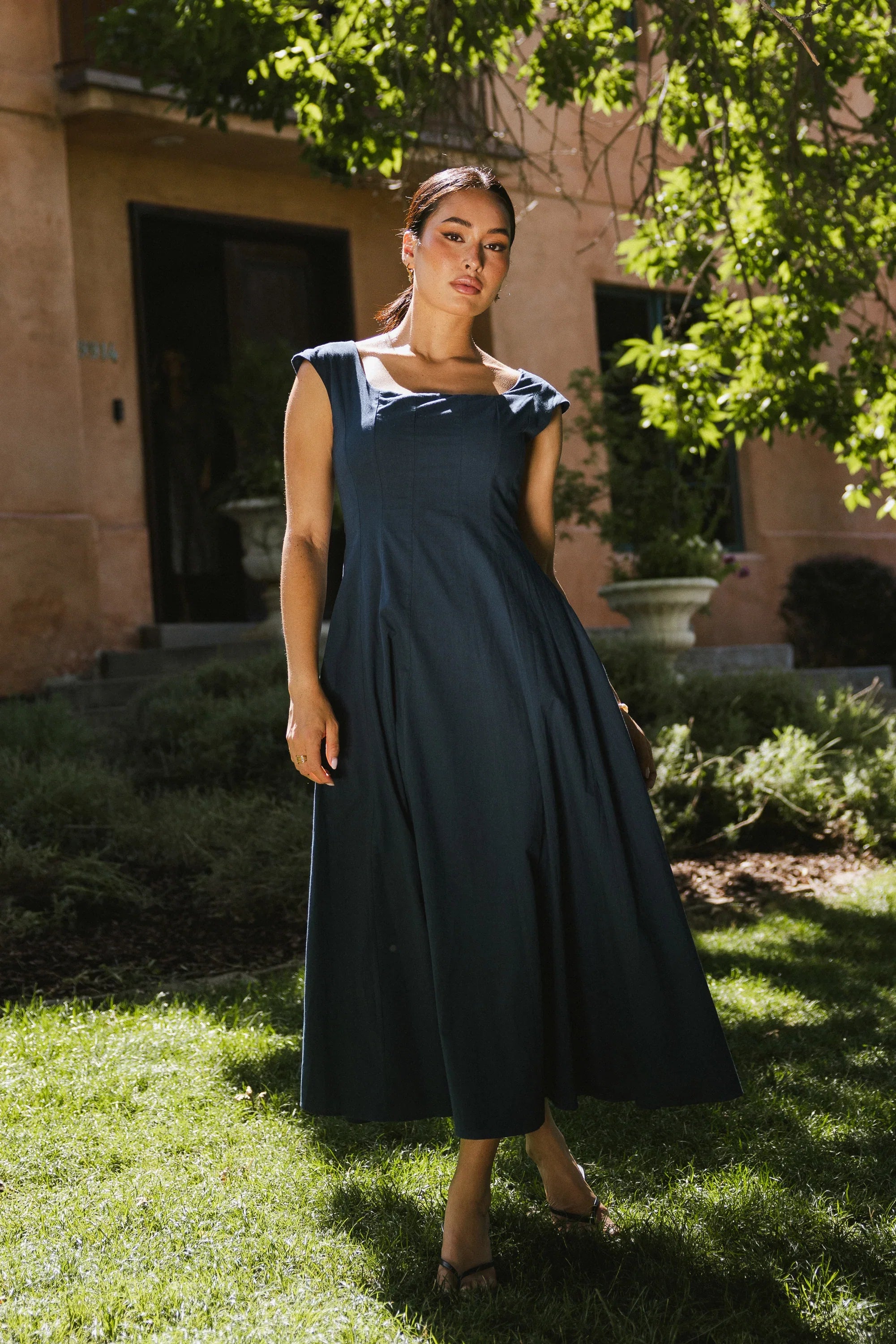 Colin Midi Dress in Navy FINAL SALE