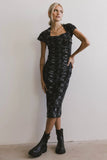 Kensie Ruched Midi Dress FINAL SALE