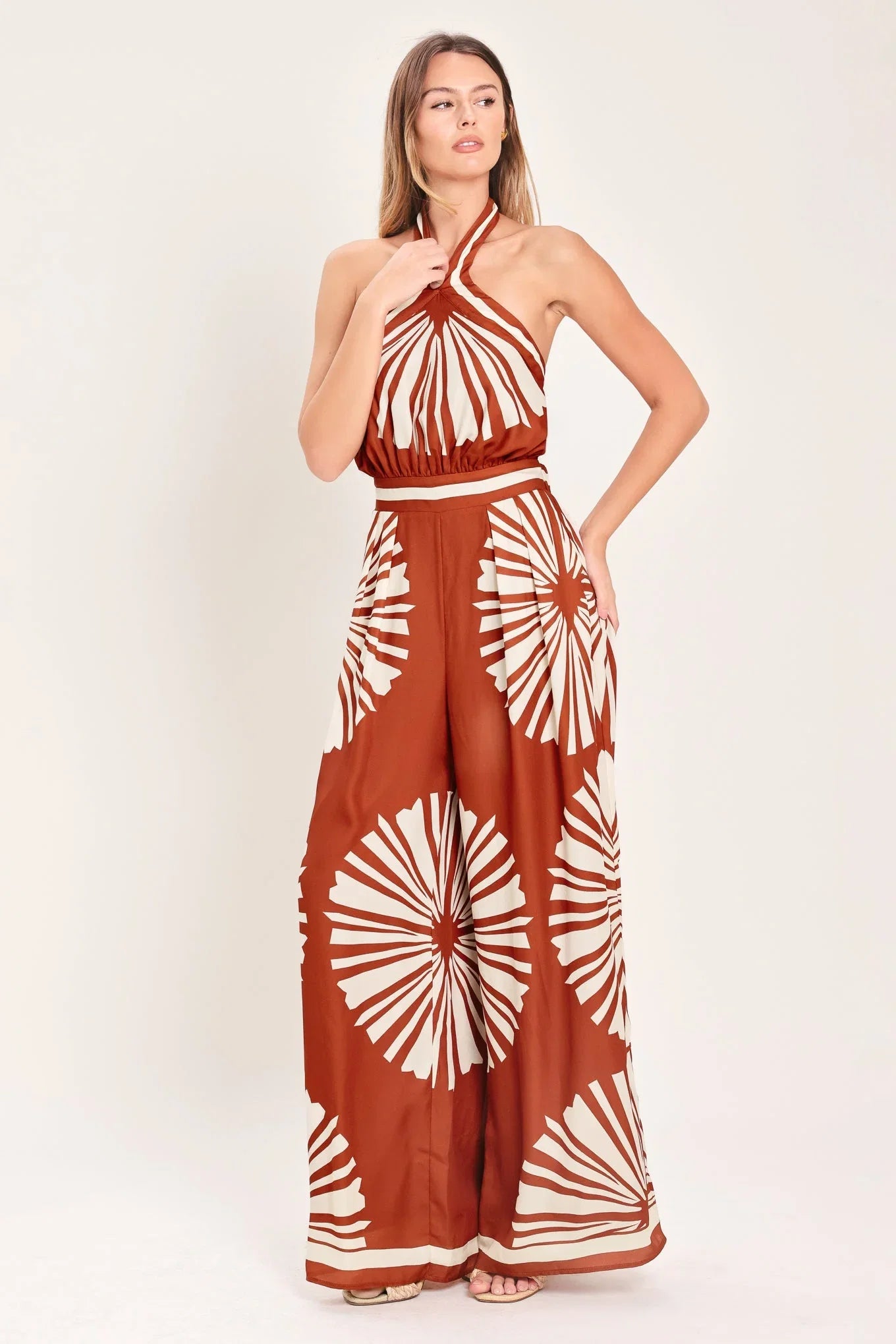 SUMMER RADIANCE TERRACOTTA JUMPSUIT