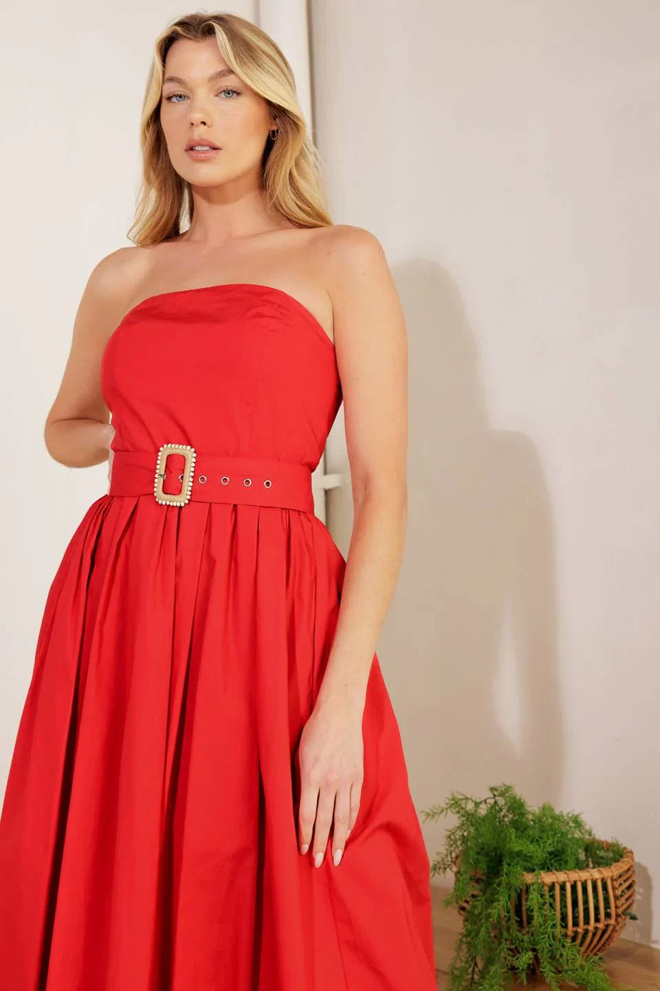 DAYS THAT FADE WOVEN MIDI DRESS FINAL SALE