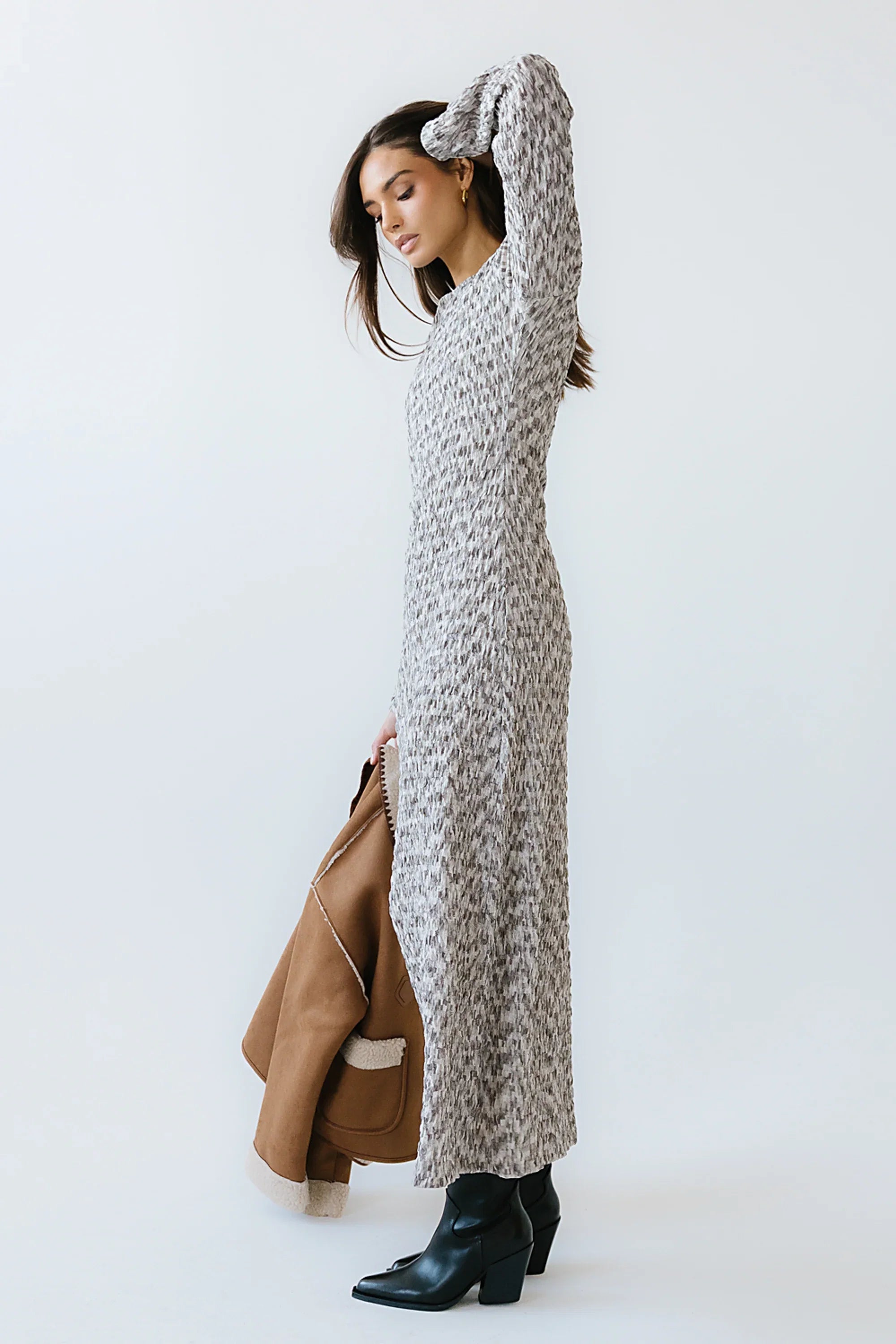Lennon Textured Maxi Dress FINAL SALE