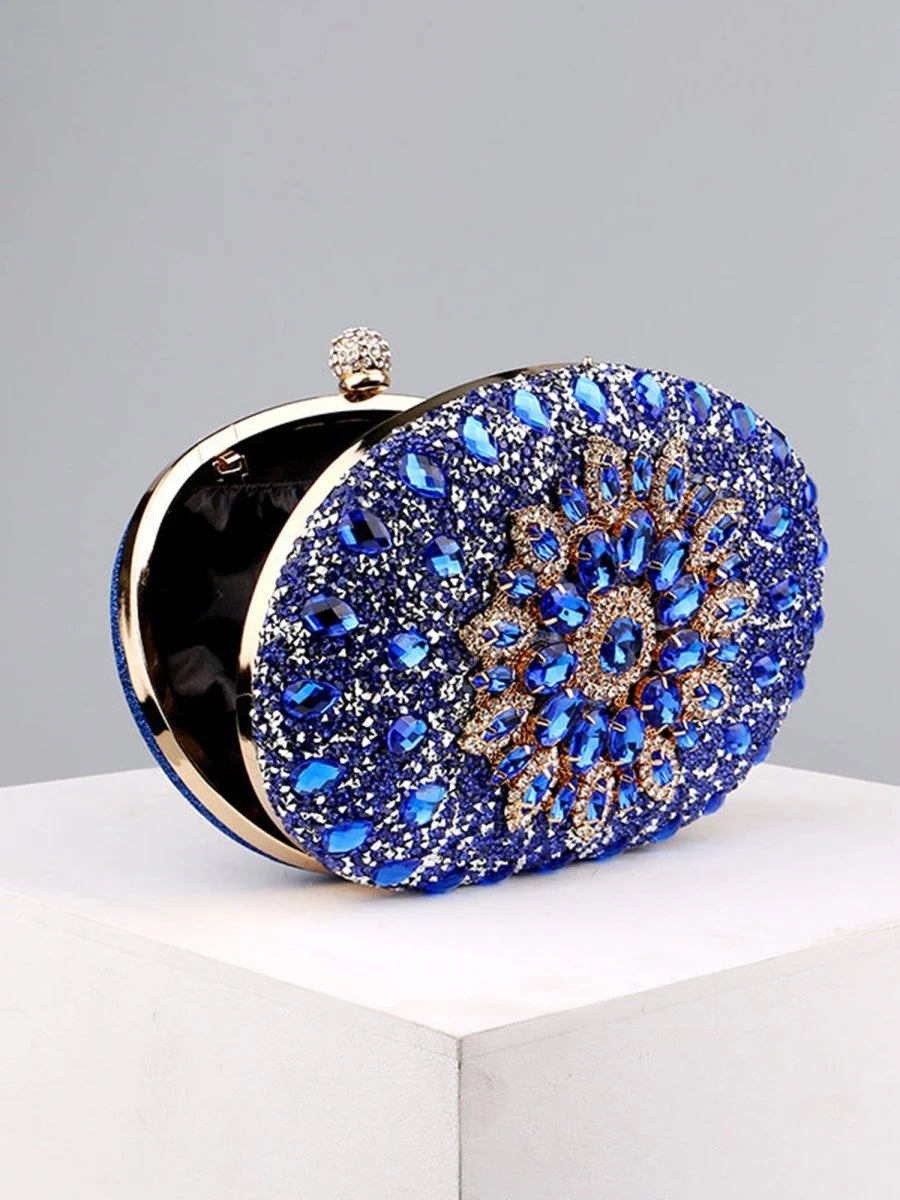 Womens All Over Crystals Sparkly Evening Clutch Bags