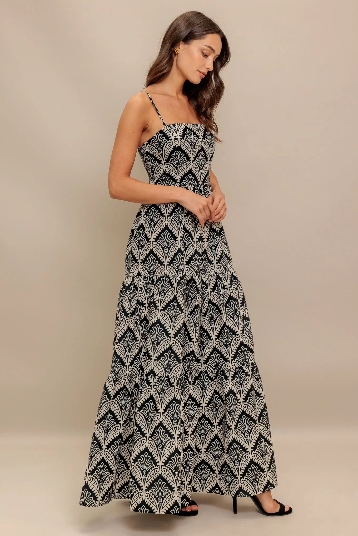 Hazelwood Garden Maxi Dress Black Ivory FINAL SALE