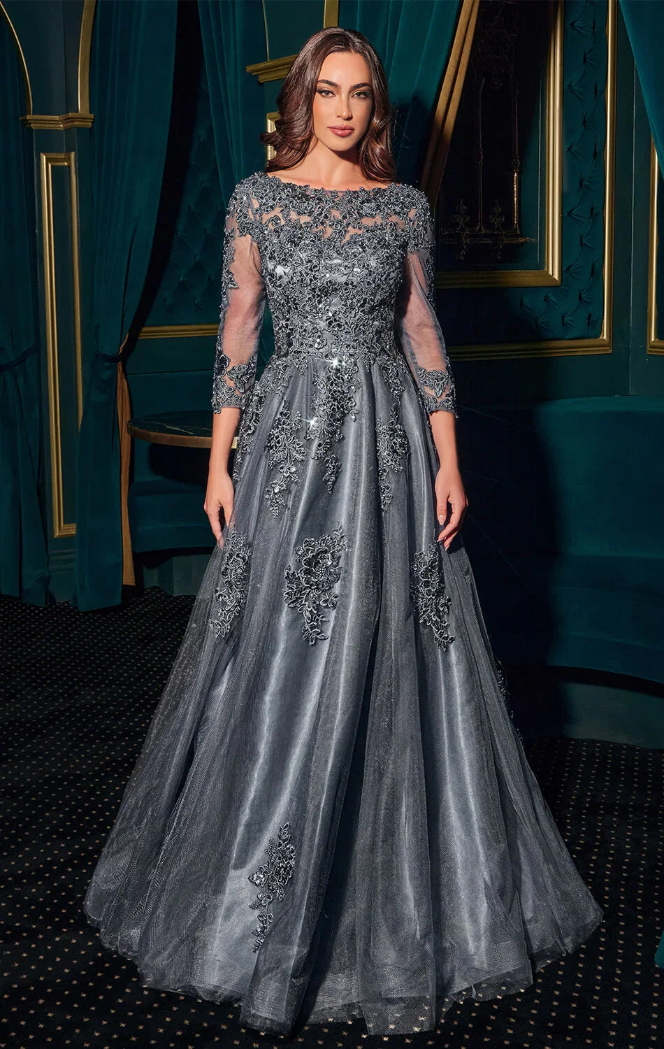 FRANCESCA GOWN BALL GOWN WITH SLEEVES