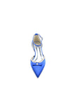 Pearl Bow Buckle Strap Pointed Toe Flats