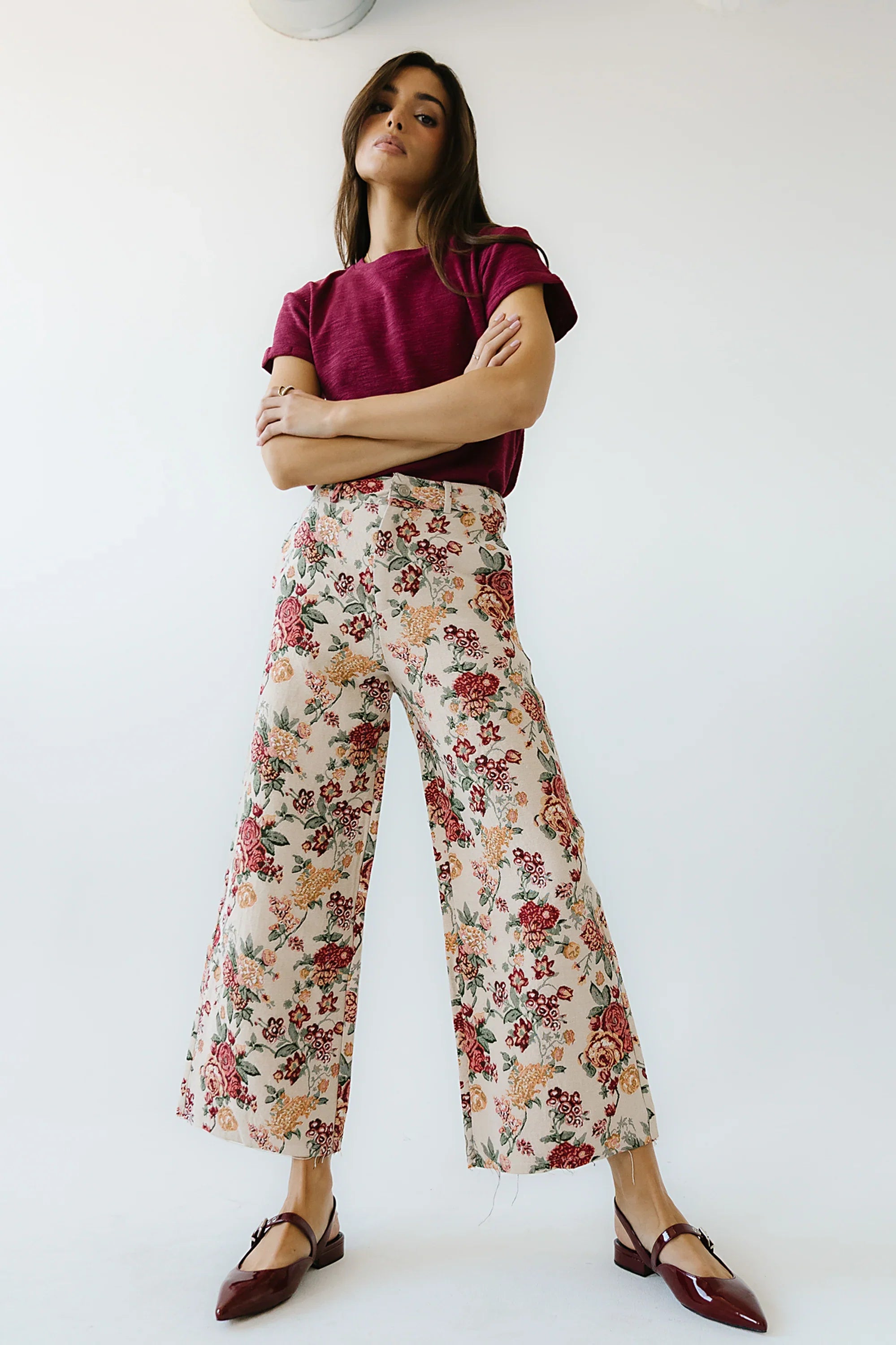 Joanna Floral Wide Leg Pants FINAL SALE