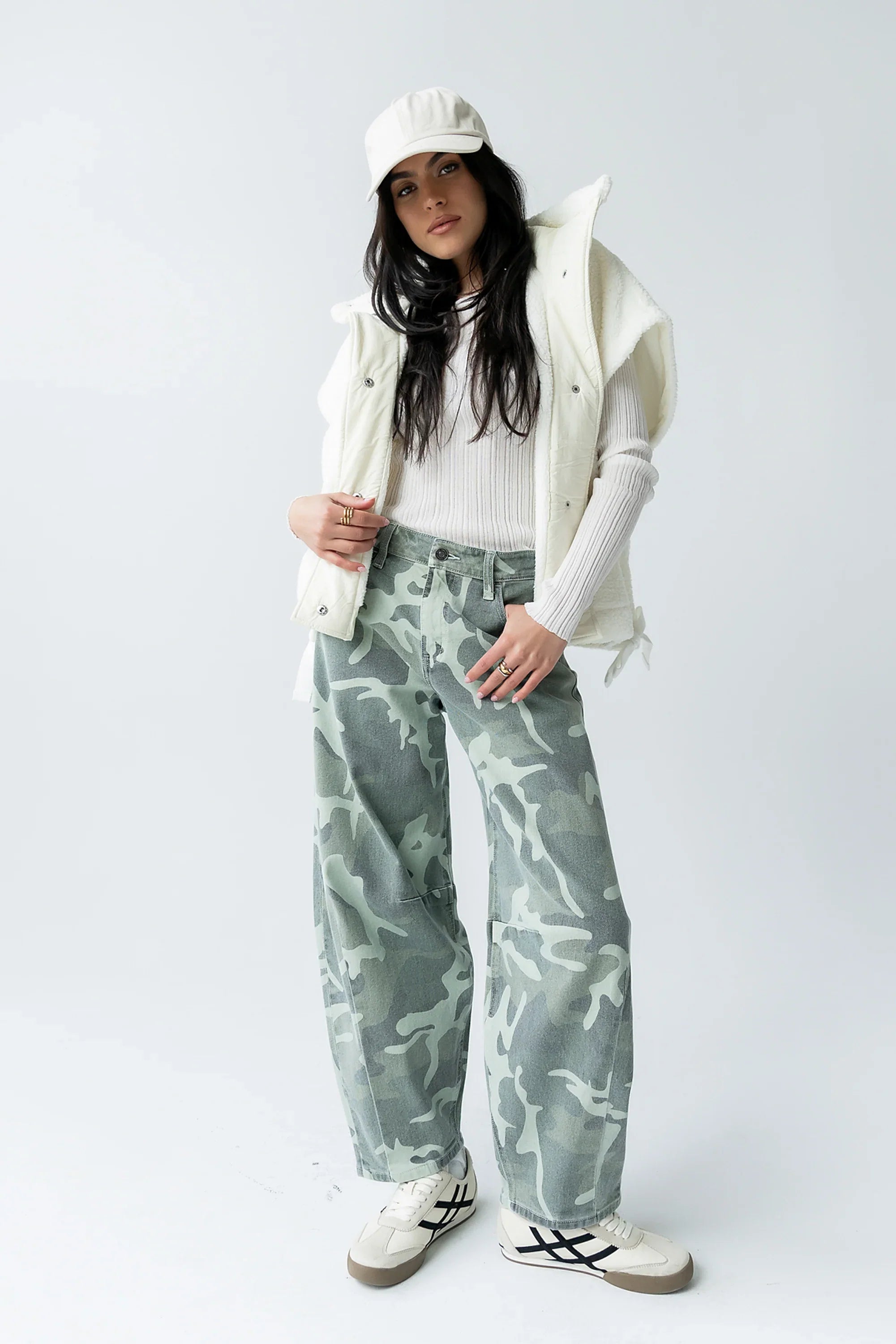Maddison Camo Barrel Jeans FINAL SALE