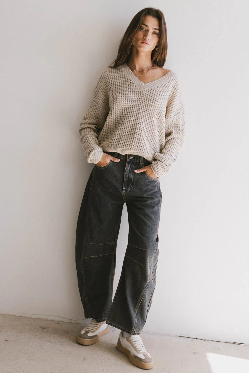 Raychel Knit Sweater in Beige FINAL SALE
