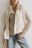 Johanna Sherpa Vest in Beige FINAL SALE