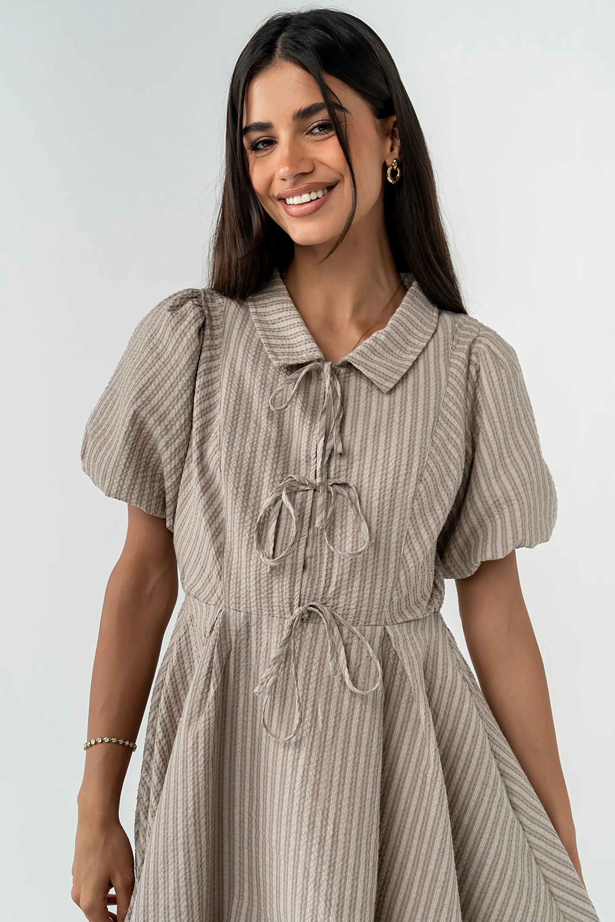 Marta Striped Bubble Dress