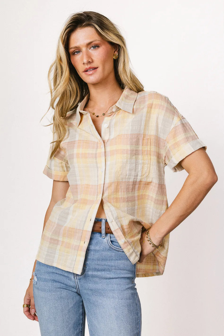 Whimsy Plaid Button Up FINAL SALE