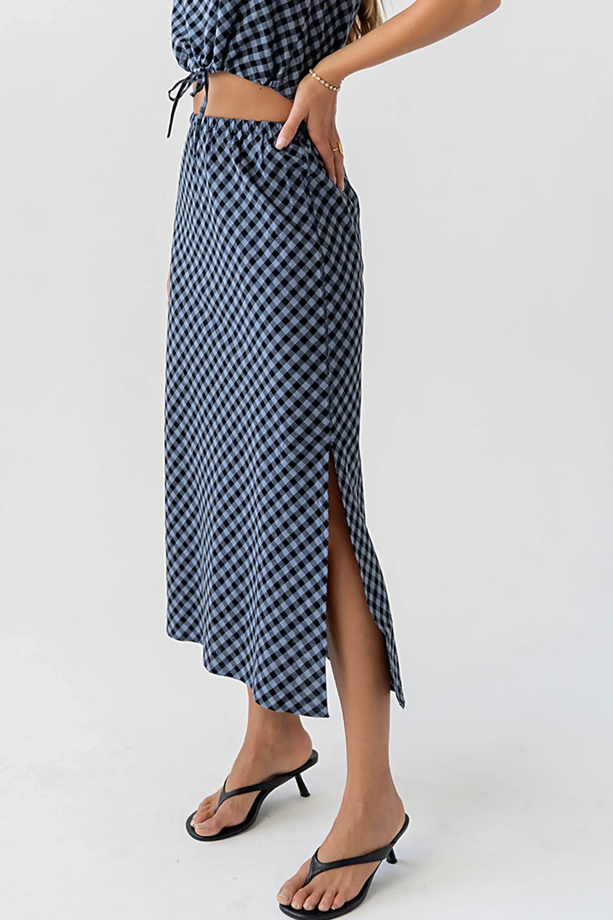 Baylor Plaid Midi Skirt