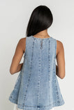 Savannah Denim Sleeveless Tunic Top