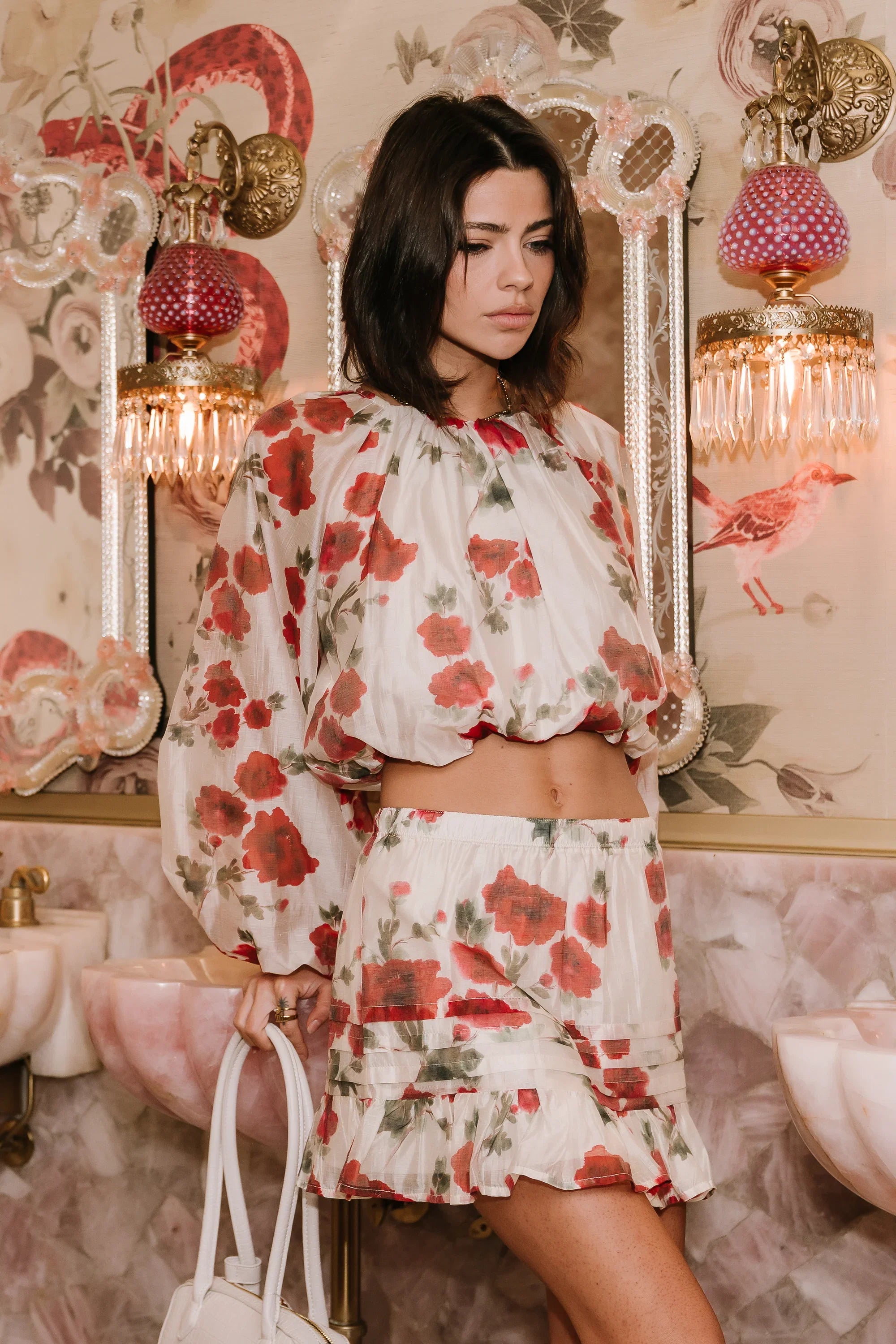 Posie Floral Mini Skirt