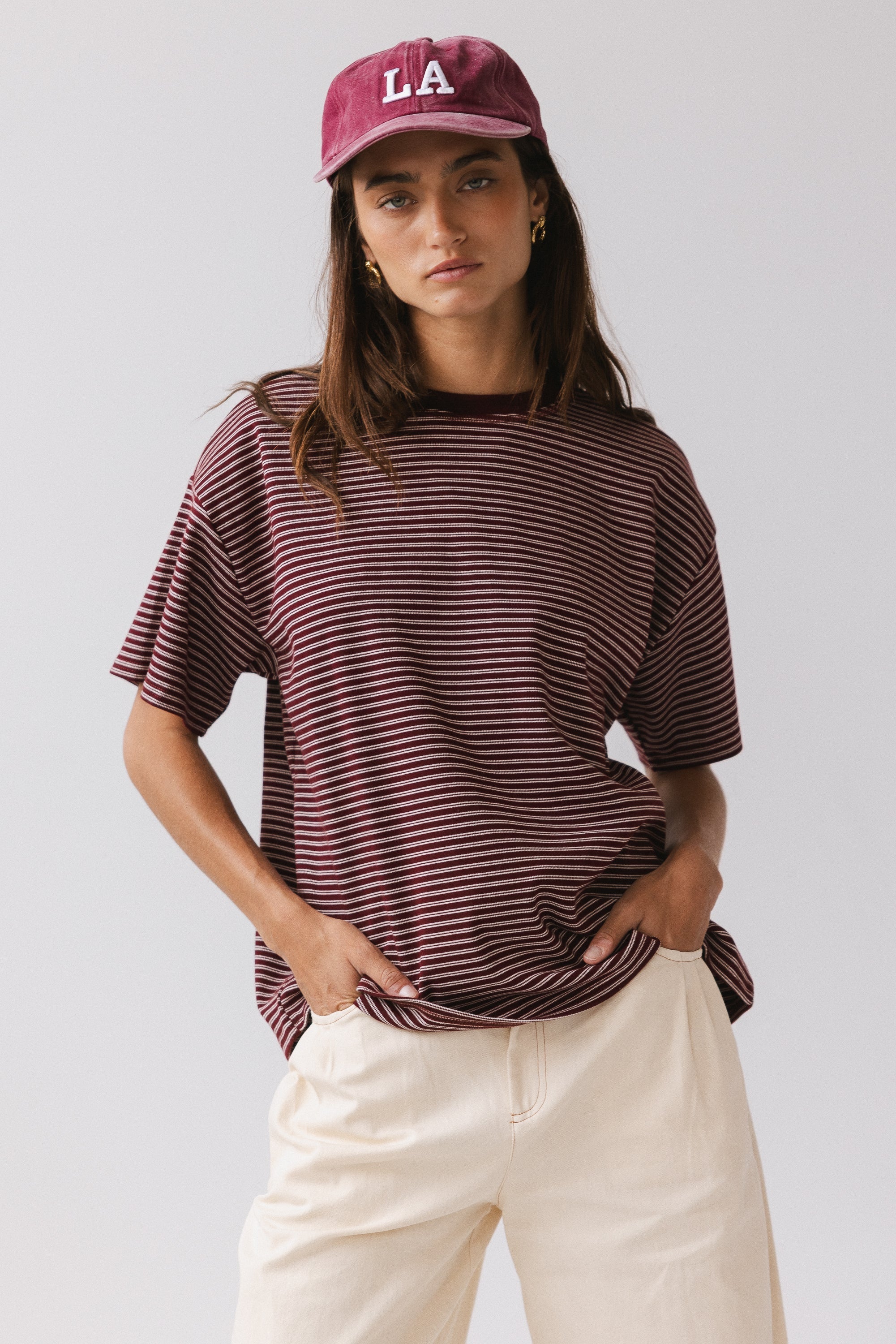 Salem Knit Top in Burgundy