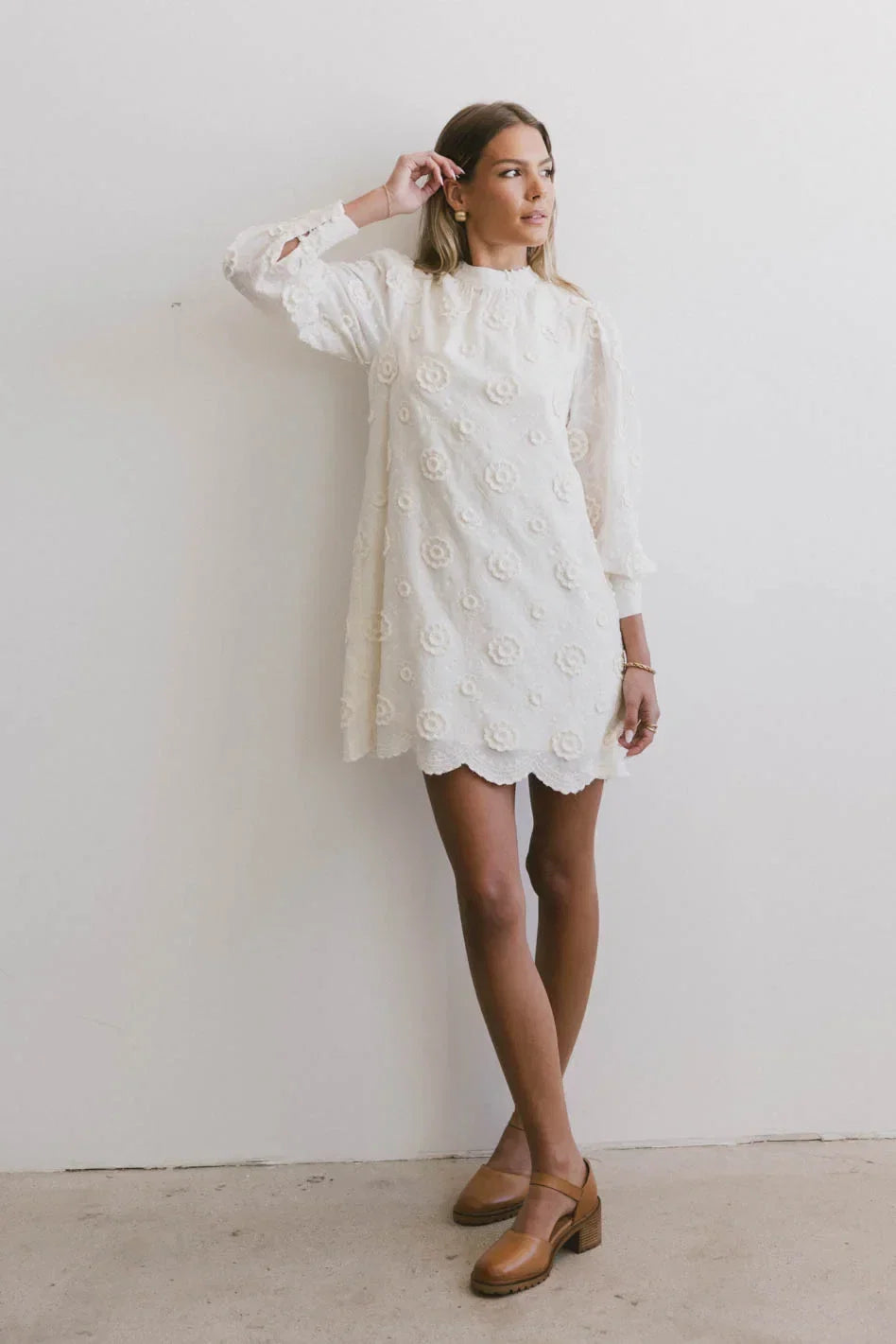 Evie Textured Floral Mini Dress FINAL SALE