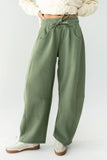 Maribel Barrel Sweatpants in Green