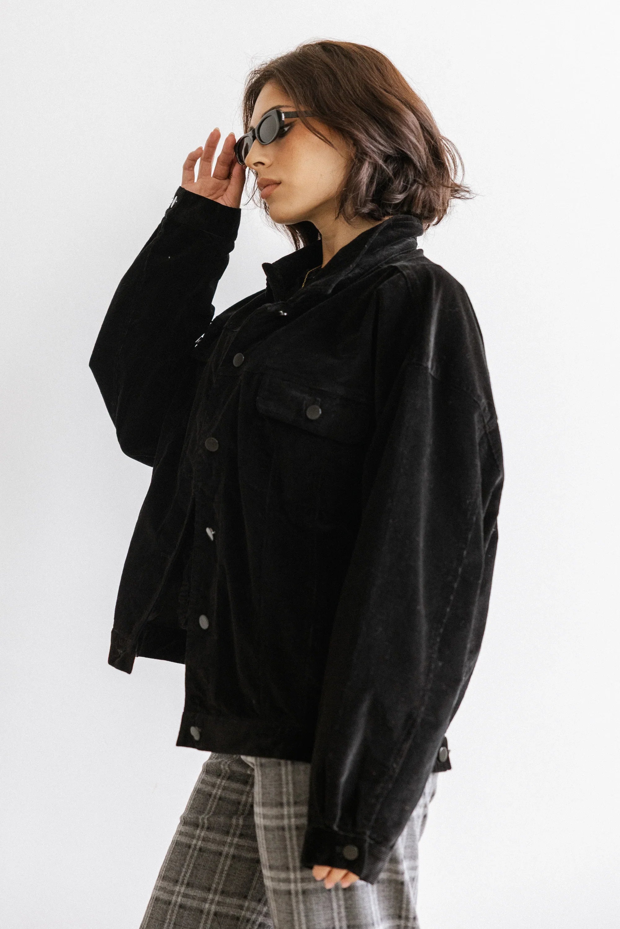 Sarah Corduroy Jacket in Black FINAL SALE