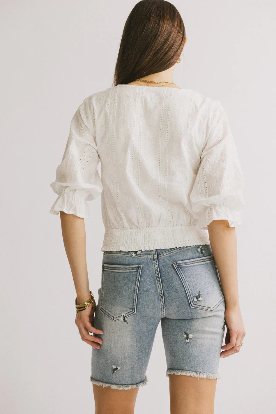 Chelsea High Rise Denim Shorts