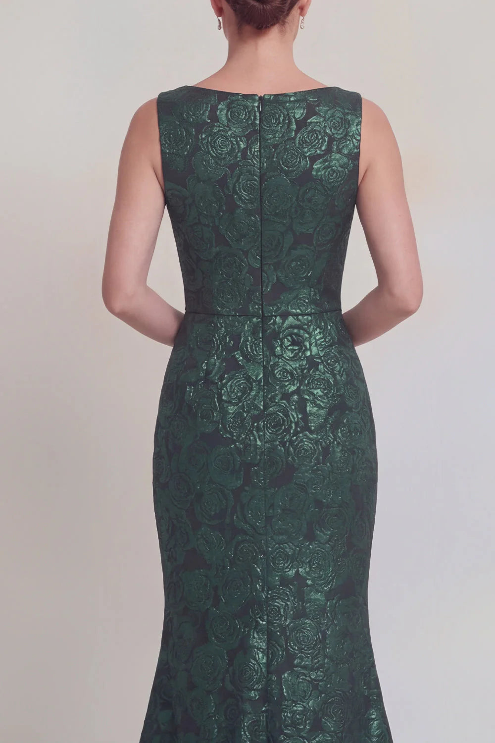 Blush Jacquard Mermaid Mother of the Bride Dress