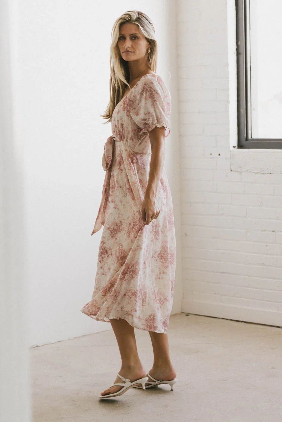 Janie Waist Tie Midi Dress FINAL SALE