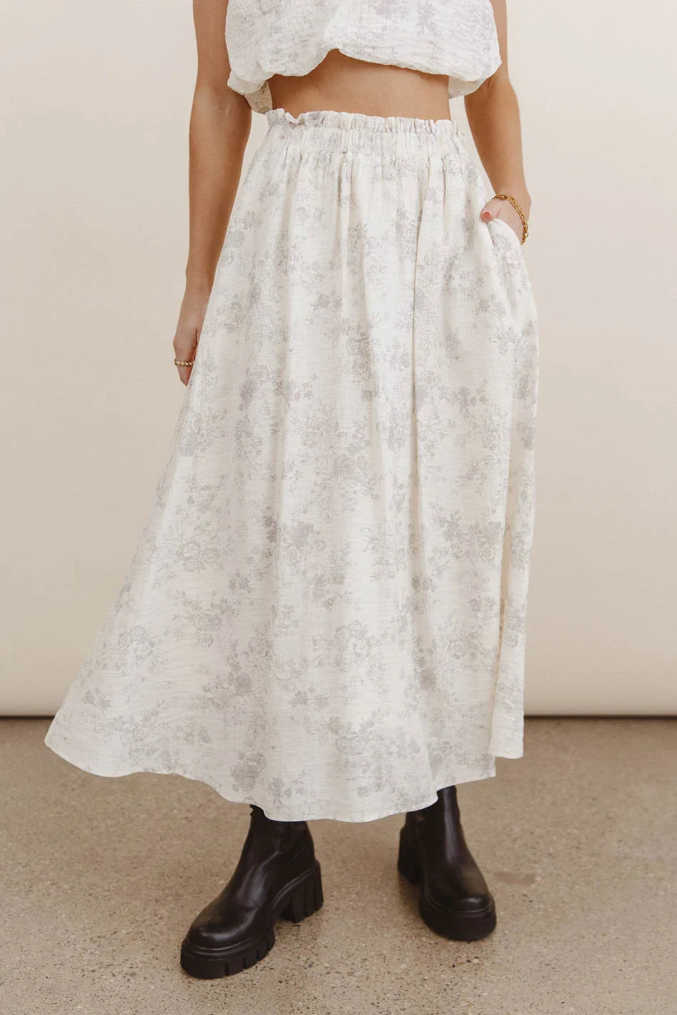 Trinity Floral Midi Skirt FINAL SALE