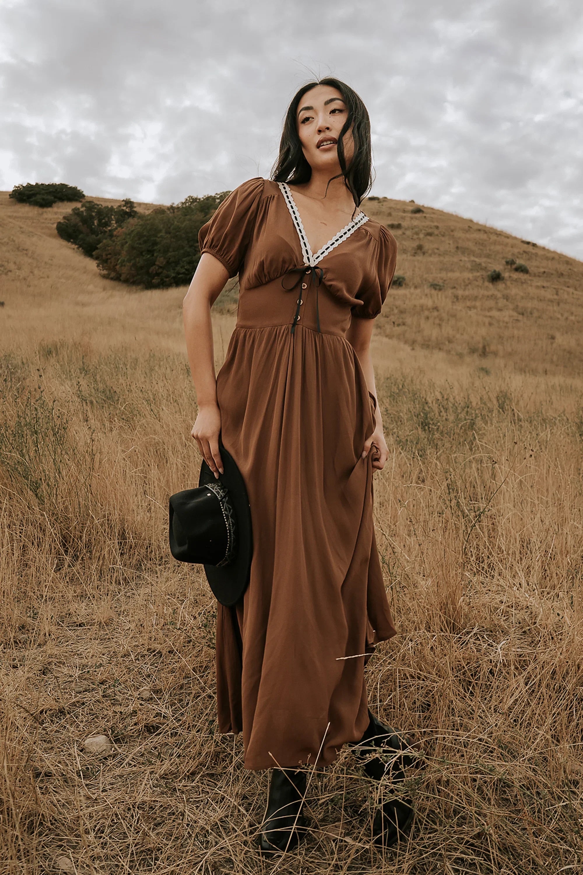 Kaydence Maxi Dress in Brown FINAL SALE
